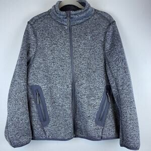 EUC Champion Sz XL Gray Marble Whisler Samani Melange faux Fur Lined Zip Pkts